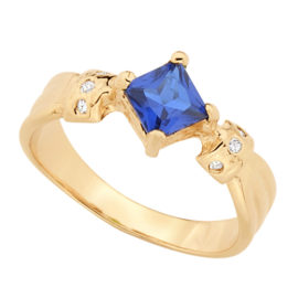512152 anel de formatura feminino com pedra cristal formato losango cor azul marca rommanel loja brilho folheados